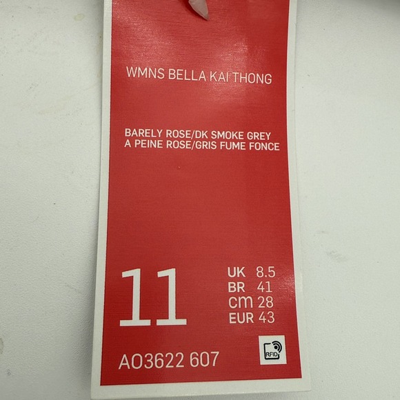 Nike Womens Bella Kai Thong Barely Rose/smoke Grey Size 11 - Picture 13 of 13